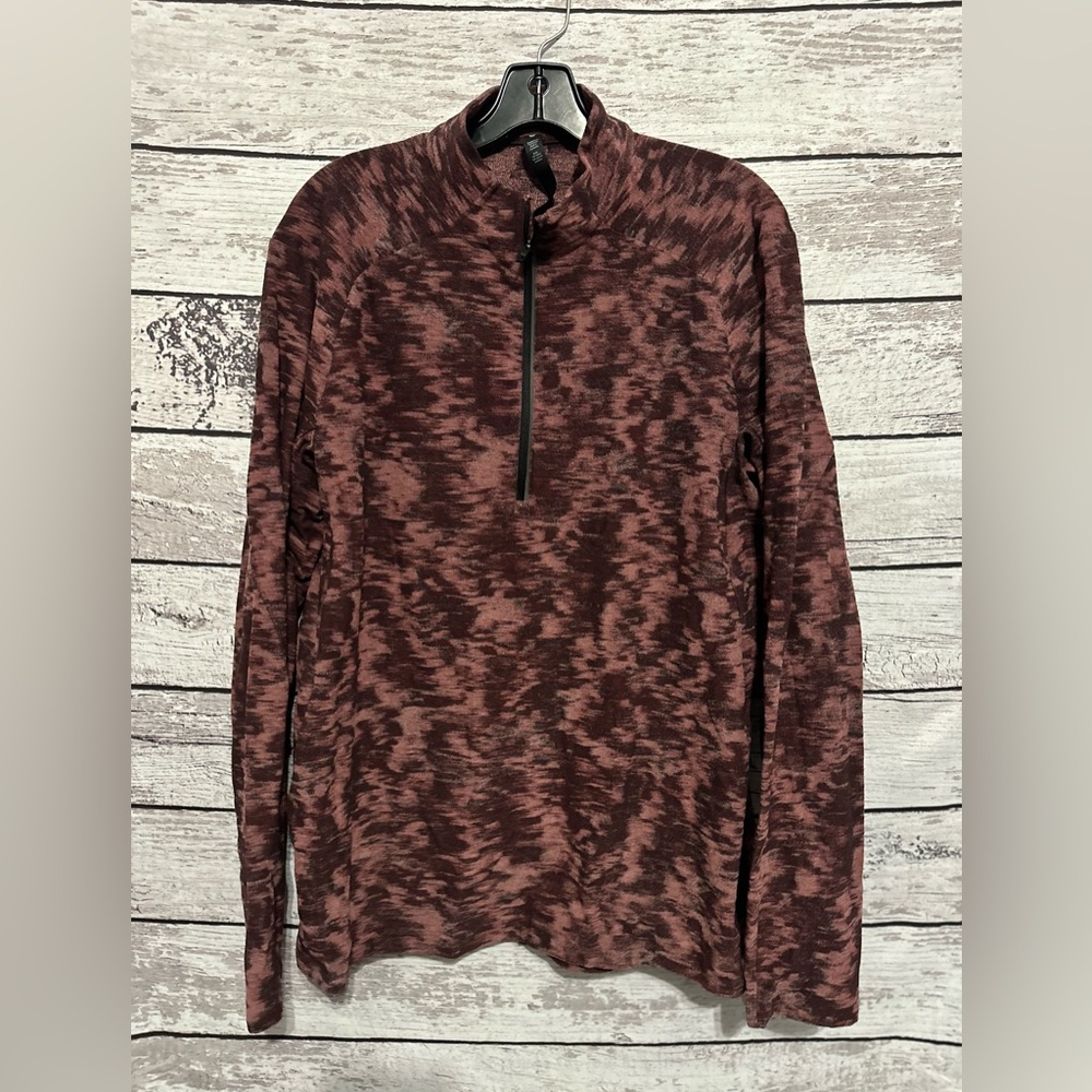 Lululemon Mens Surge Warm Rust Camo 1/2 Zip Pullover Size XL